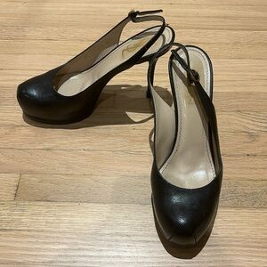 YSL BLACK SLINGBACK PUMPS